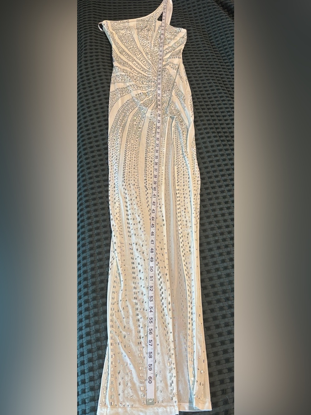 BANJUL Vienna Rhinestone One-Shoulder Maxi Gown size S - Picture 12 of 16